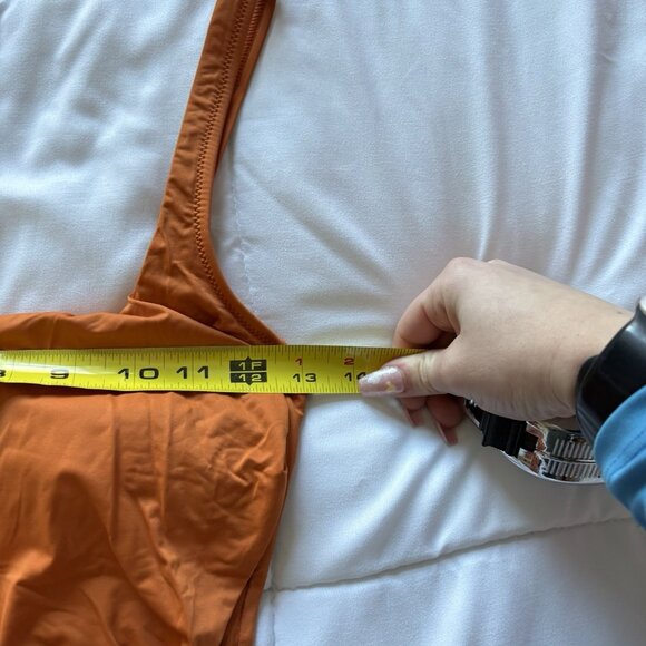 Gottex Womens Size 6 Liv Square Neck One Piece Swimsuit Orange Beach Summer - Picture 3 of 10